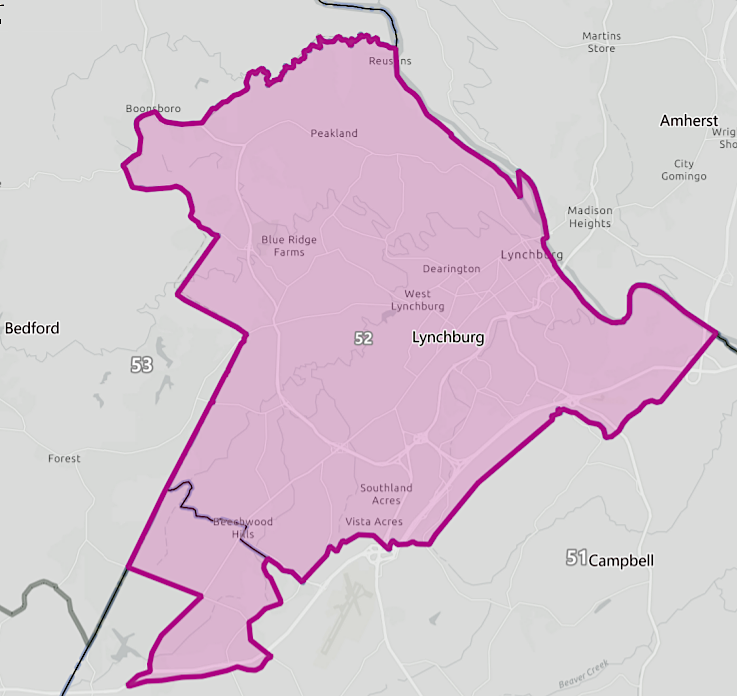 the Special Masters placed all of Lynchburg in the 48th House of Delegates District