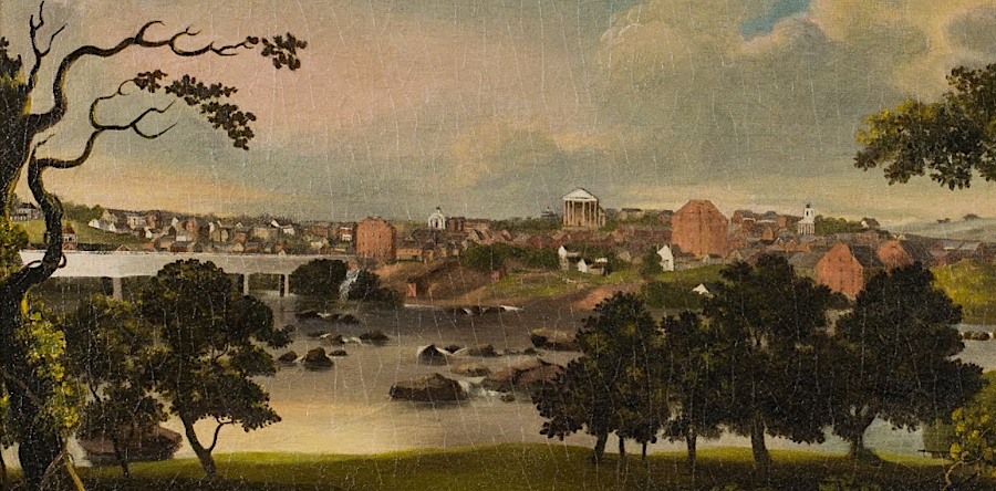 in 1835, travelers arriving at the south bank of the James River could clearly see the capitol building across the water