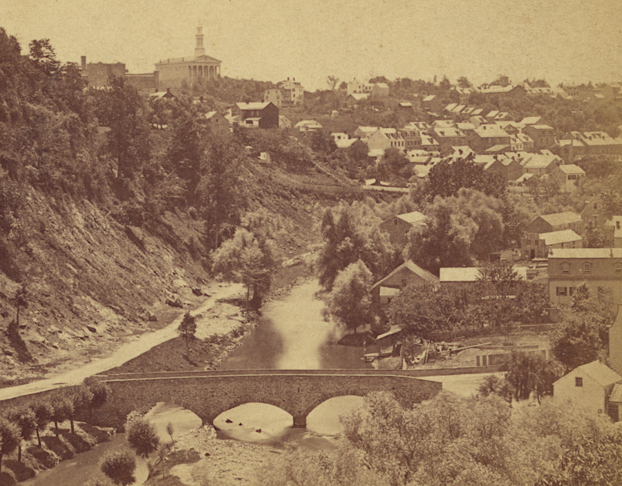 the State Capitol building and church steeples dominated the Richmond skyline in the 1800's