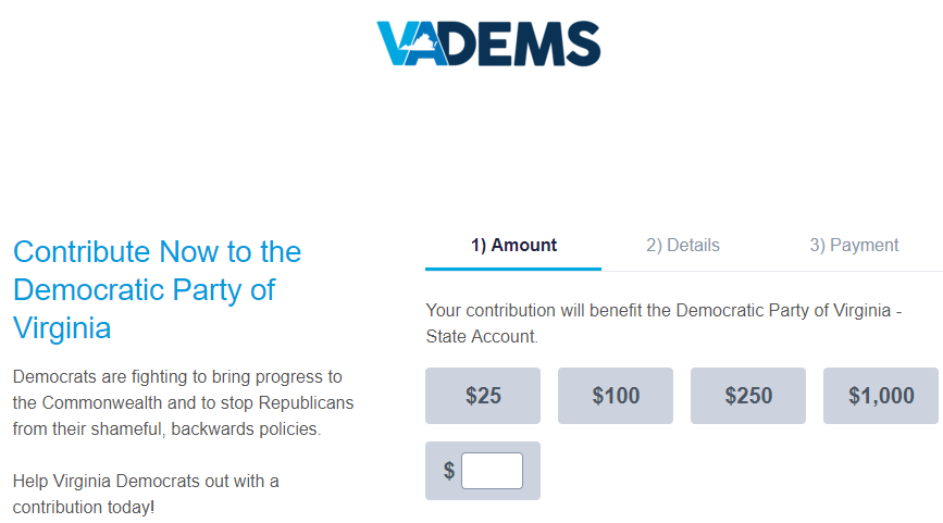 the two dominant political parties in Virginia collect the vast majority of campaign contributions