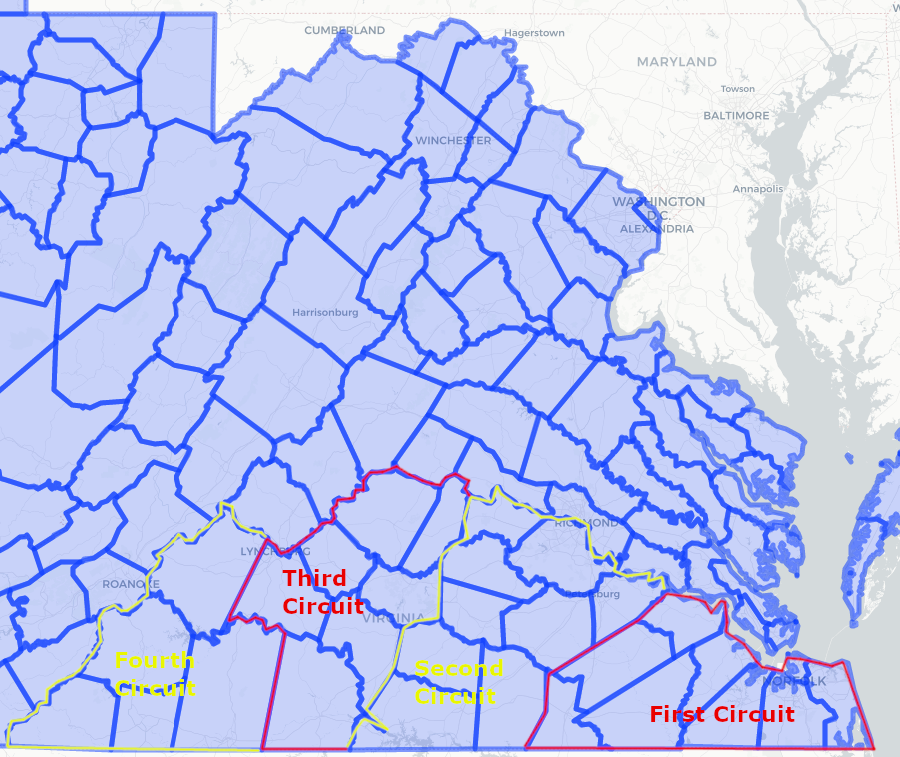 the 1851 constitution allowed voters to elect judges from 21 circuits, and voters within the First-Fourth Circuits also elected the First Section judge to the Supreme Court of Appeals