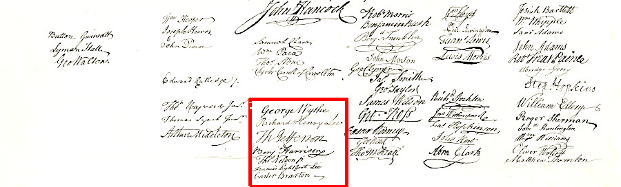 the seven Virginians who signed the Declaration of Independence in Philadelphia could not participate in the Fifth Revolutionary Convention which adopted the first state constitution