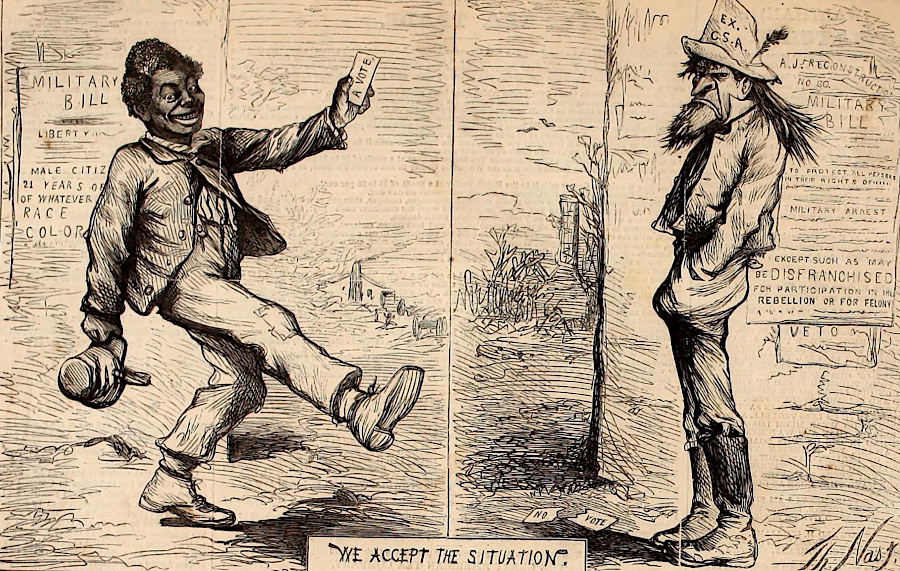 white former Confederates resented the ability of formerly enslaved black men to vote