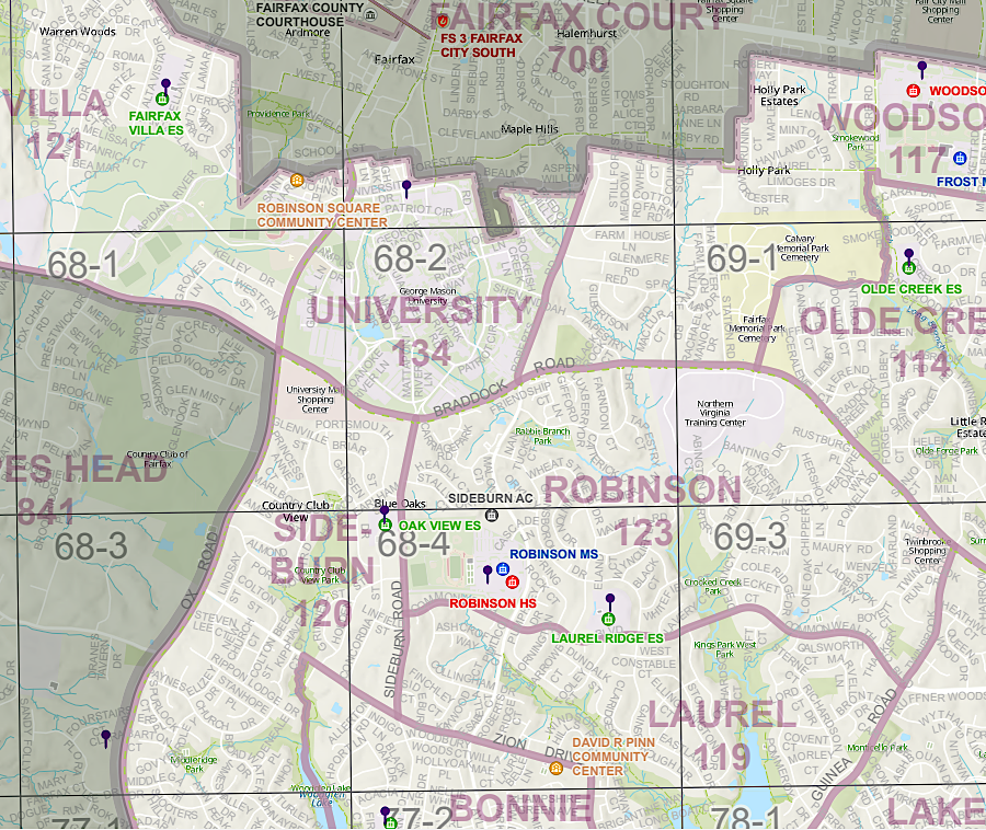 students who physically live on the Fairfax campus of George Mason University are assigned to Precinct #134