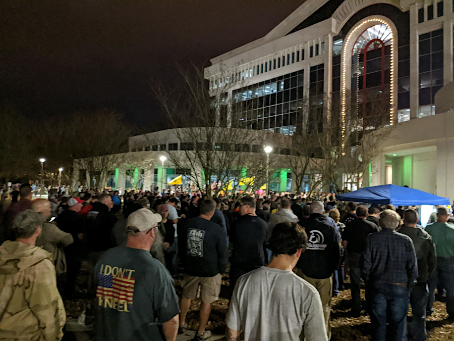 a gun rights rally in the City of Chesapeake after the 2019 General Assembly election drew an overflow crowd