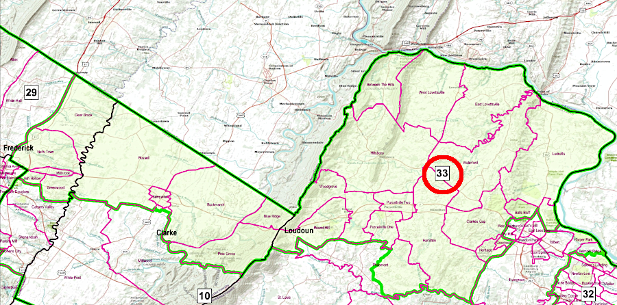 after the 2019 election, the only Republican in the General Assembly from north of the Occoquan River represented the 33rd District