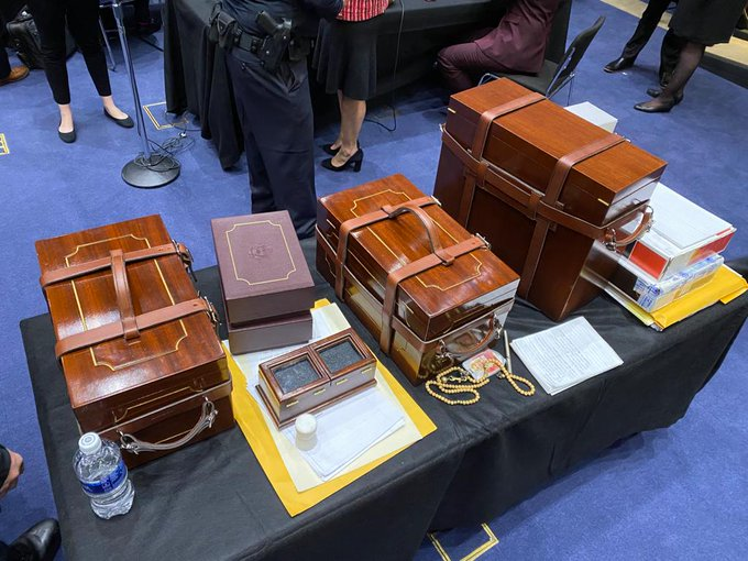 in 2021, documents submitted by the states were protected by staff who grabbed the mahogany boxes when a mob stormed the Capitol and breached security