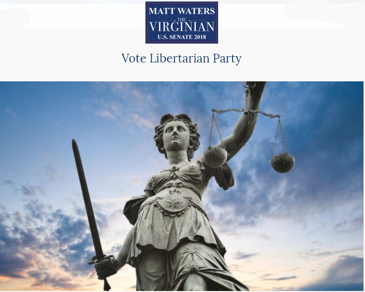 in 2018, the Libertarian Party candidate for US Senate was Matt Waters