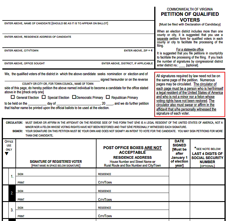 people hired to circulate petitions to get a candidate on the ballot do not have to be registered voters in the candidate's election district