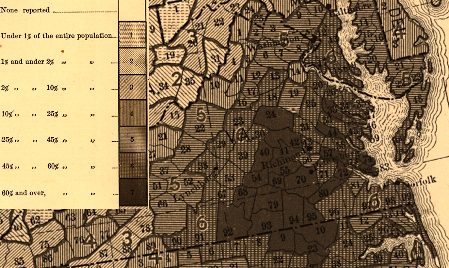 the concentration of the colored population in 1880 explains the percentage of votes for the Republican Party, which had ended slavery