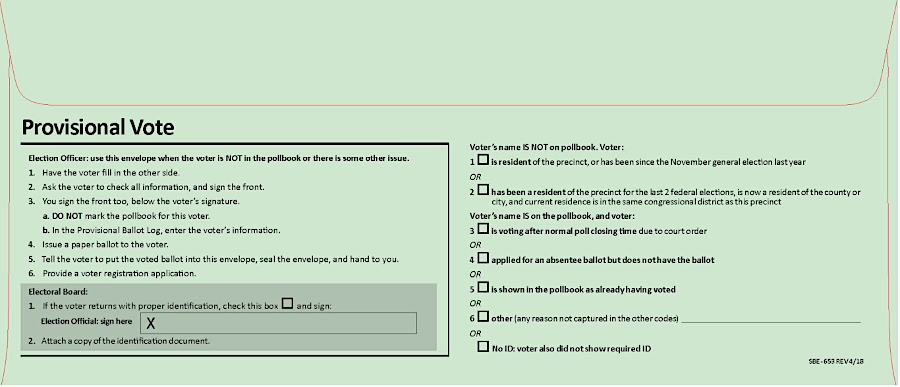 since 2022 voters can  register on Election Day and cast a provisional ballot