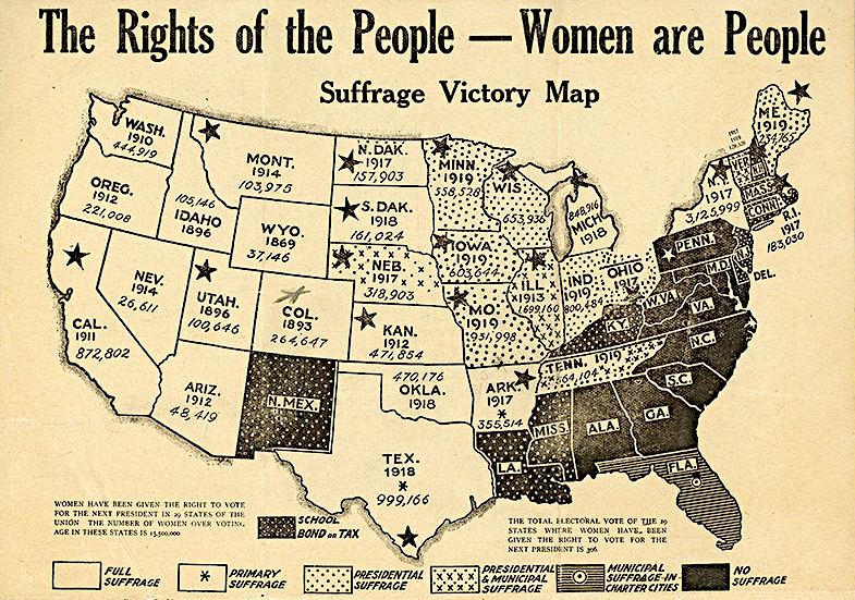 southern states consistently restricted suffrage for women and minorities