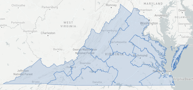 after the 1932 elections, the General Assembly created nine districts for US House of Representatives seats