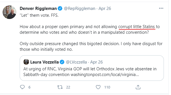 former Congressman Denver Riggleman had harsh words for Republican officials responsible for 2021 convention procedures