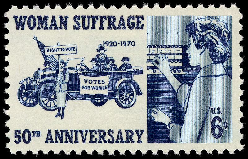 the 50th anniversary of passage of the 19th Amendment was commemorated by a 1970 postage stamp