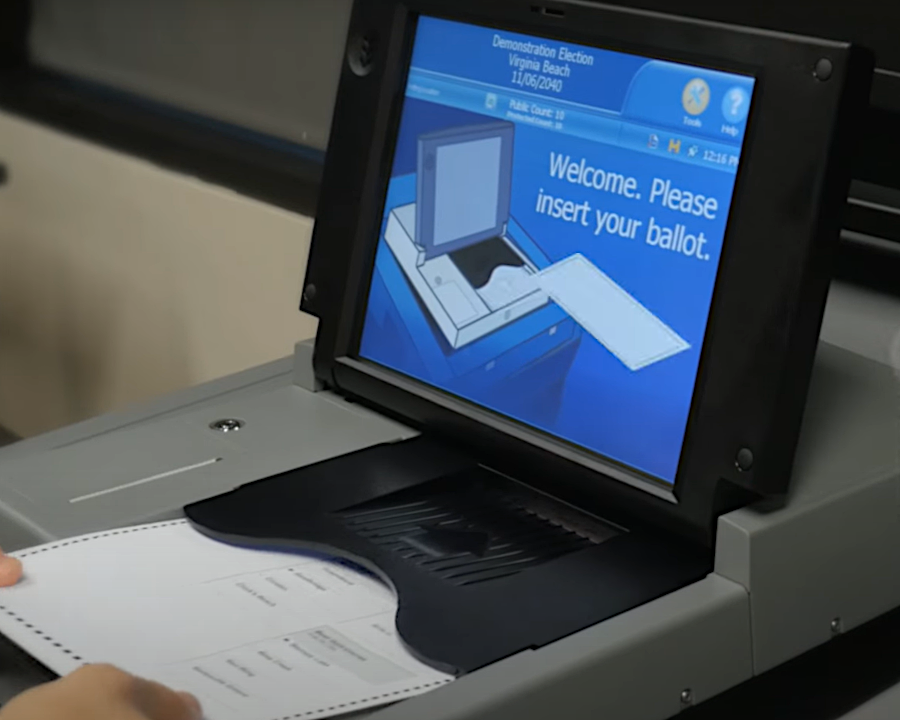in a recount, ballots are scanned by the same machines used in the election