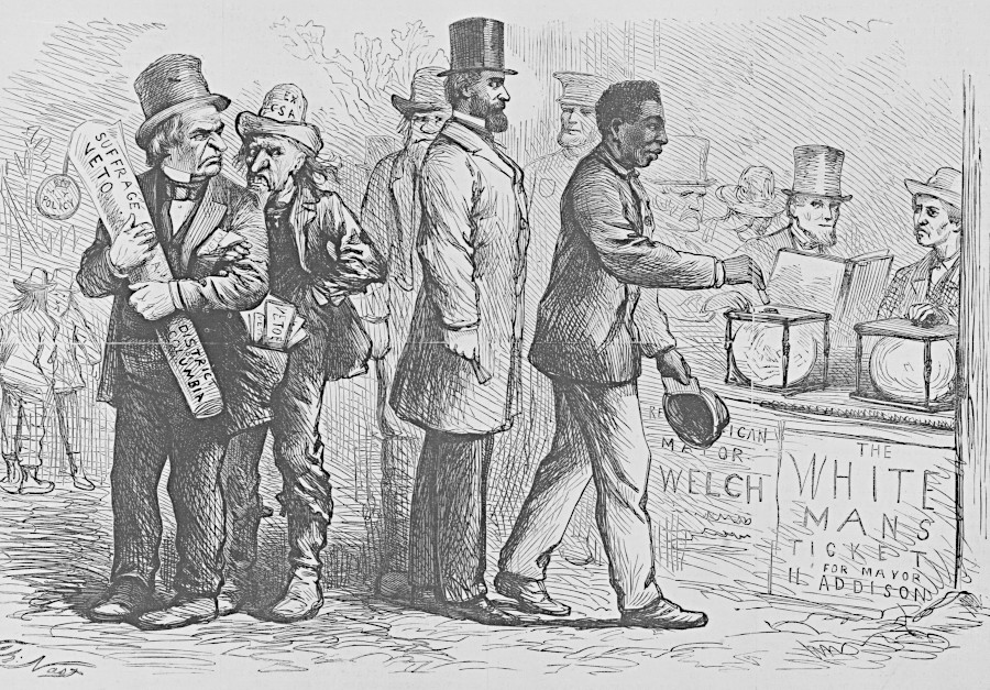 enfranchising recently-enslaved people, who had neer been allowed to attend school, was controversial in all Southern states