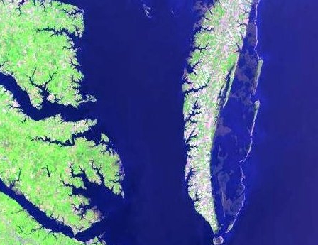 Chesapeake Bay from Landsat 7