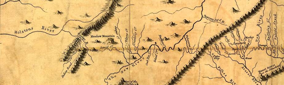 Fry-Jefferson map - western section of VA/NC boundary