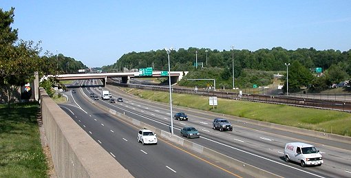 I-66 looking east from Vienna Metro