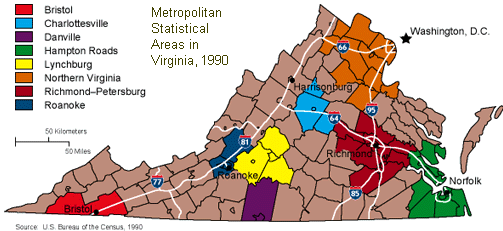 MSA's in Virginia