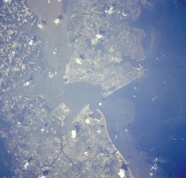 Hampton Roads from space