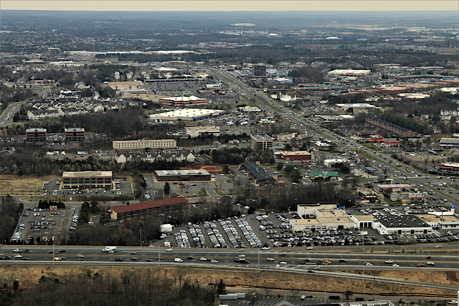 looking south past I-66 into Development Area along Route 234 towards Manassas