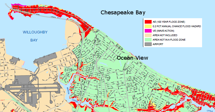 in 2013-14, dune modification was proposed by landowners in Ocean View who were located outside the 100-year flood zone