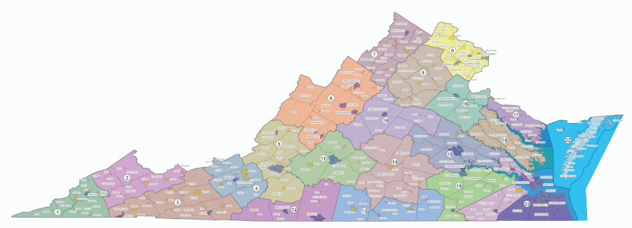 Virginia has 21 planning district commissions (PDCs)