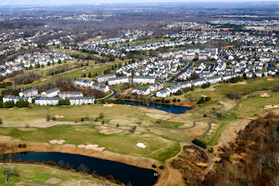 subdivisions centered on a golf course were popular in the 1990's