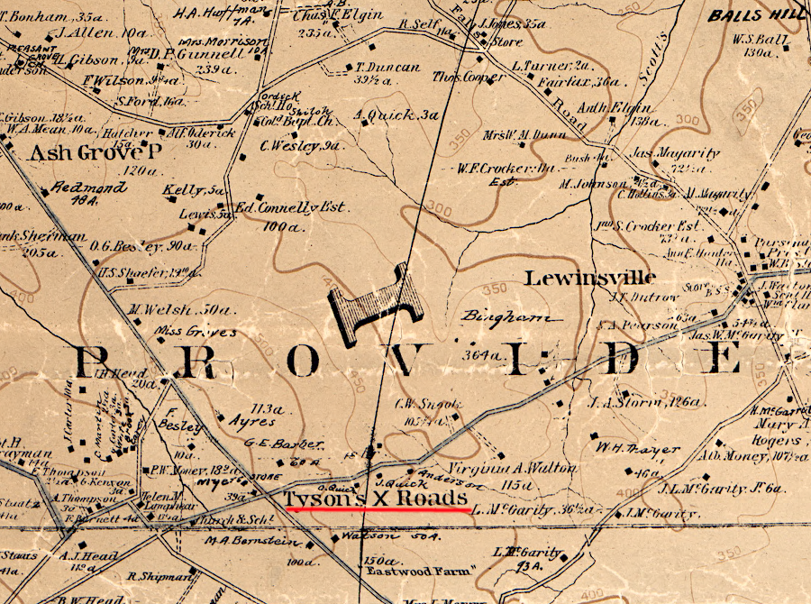 Tysons was a rural crossroads in 1918