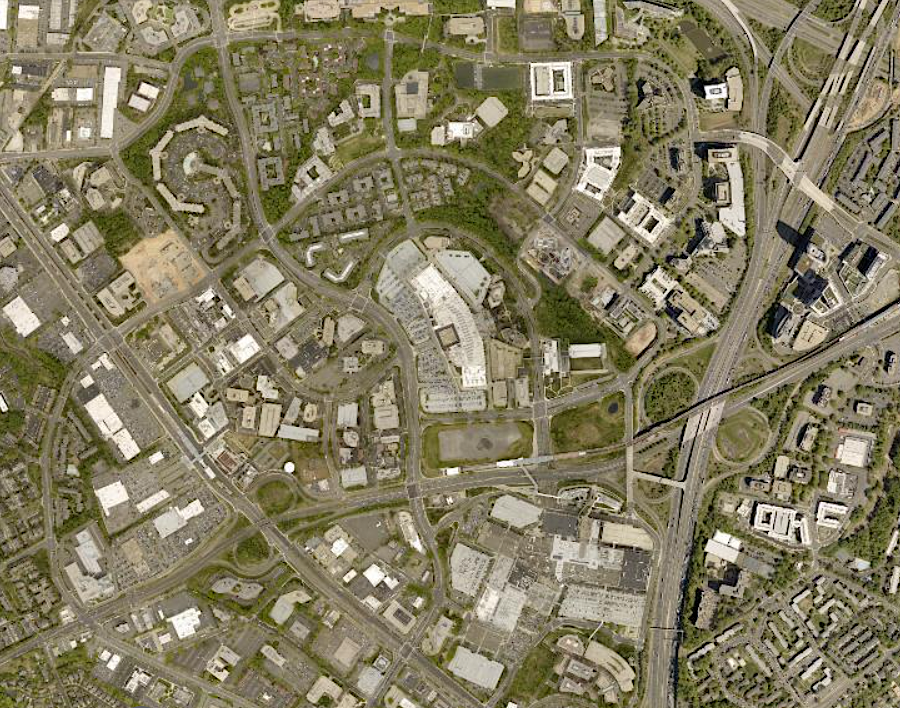 Tysons in 1960, 1972, 1980, 1997, and 2023