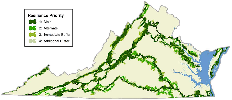 the Wildlife Corridor Action Plan designated Wildlife Biodiversity Resilience Corridors, a priority for maintaining migration opportunities