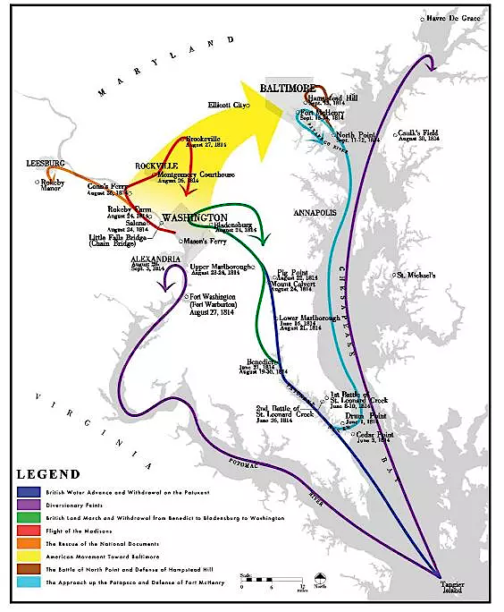 the primary target of the British Navy in August, 1814 was Baltimore