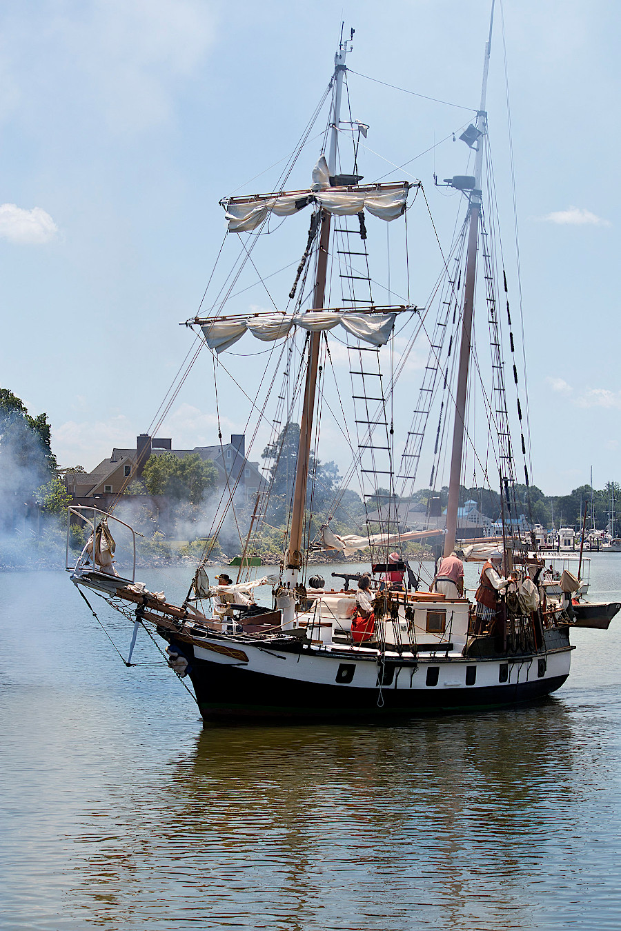 tourists can see a pirate ship sail by, cannon at the ready, at Hampton's annual Pirate Festival