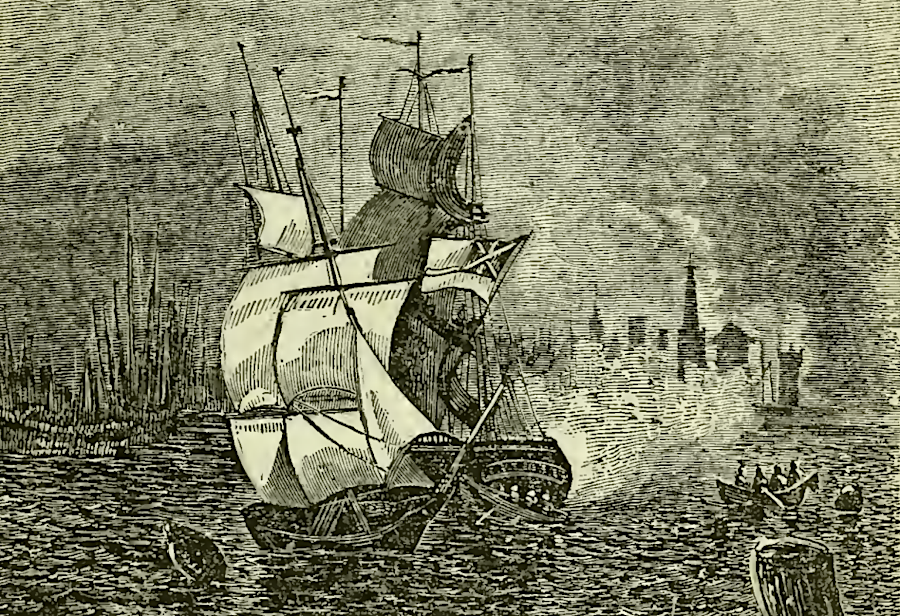British warships cannonaded and burned part of Norfolk on January 1, 1776 - then rebellious Virginians burned the rest of the city