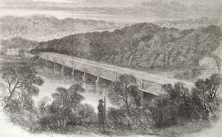 Union forces seized control of Potomac River bridges near the District of Columbia at the start of hostilities