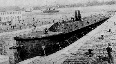 iron plates manufactured at Tredegar Iron Works in Richmond were used to convert the USS Merrimac into the CSS Virginia