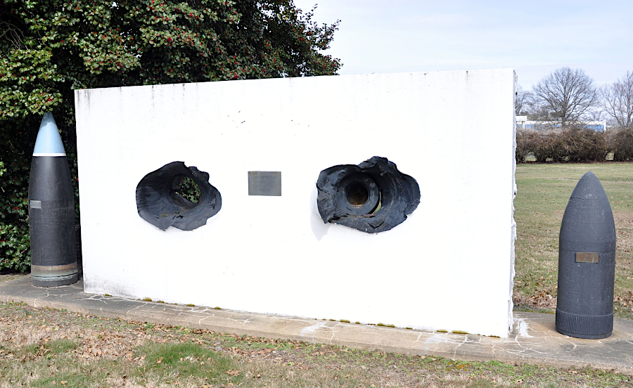 the museum at Dahlgren includes the results of a 1945 test on 19-inch thick plate, to assess its resistance to armor-piercing shells