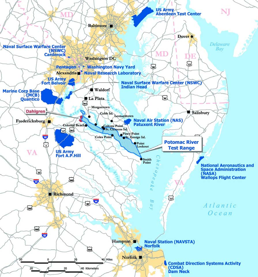 Dahlgren is close to other military bases, facilitating research sharing and implementation