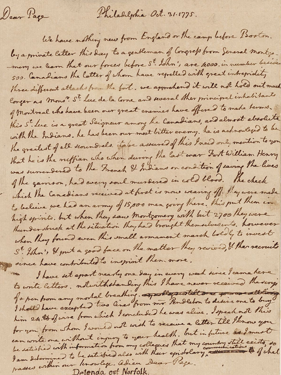 two months before the burning of Norfolk started, Thomas Jefferson called for the total destruction of the town