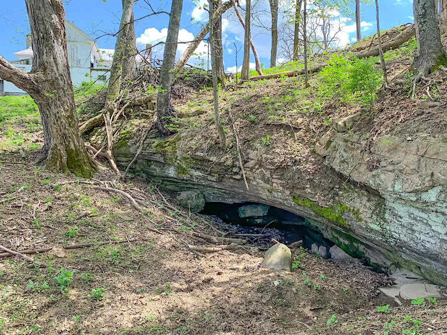 Byrnside's Fort, obscured until 2019 inside the historic Byrnside-Beirne-Johnson House, was located next to a spring emerging from a cave that provided drinking water in 1770