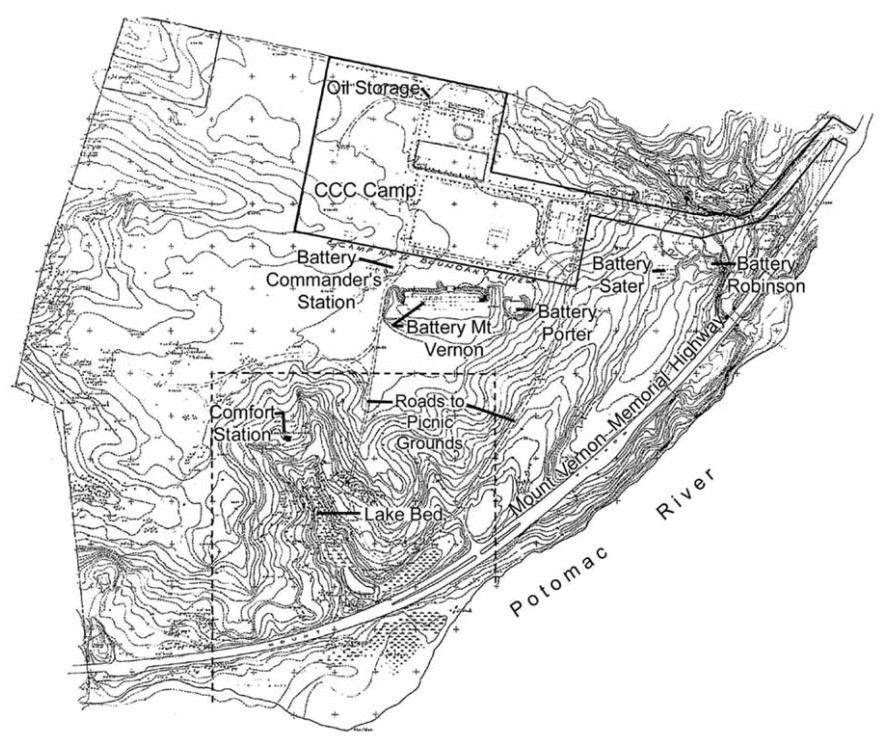 a Civilian Conservation Corps (CCC) camp operated at Fort Hunt during the 1930's