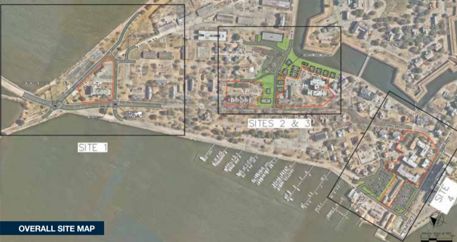 Fort Monroe advertised an adaptive reuse project for four particular sites in 2021