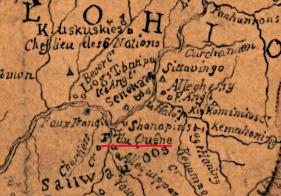 the French built Fort Duquesne on the edge of the English claim to Pennsylvania