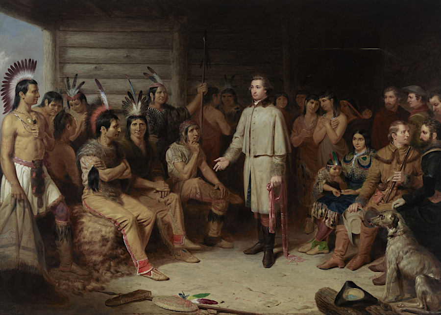 on their way to meet the French, Washington's party met with the Iroquois Half-King Tanacharison at Logstown