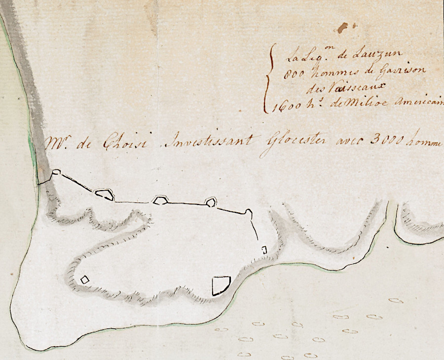 Col. Banastre Tarleton's cavalry could not break through the siege lines at Gloucester Point on October 3, 1781