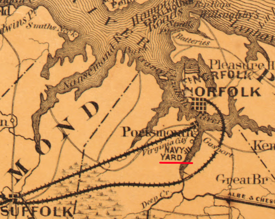 Gosport Navy Yard in 1861