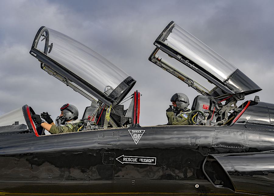 T-38 Talon aircraft are used for training pilots at Joint Base Langley-Eustis