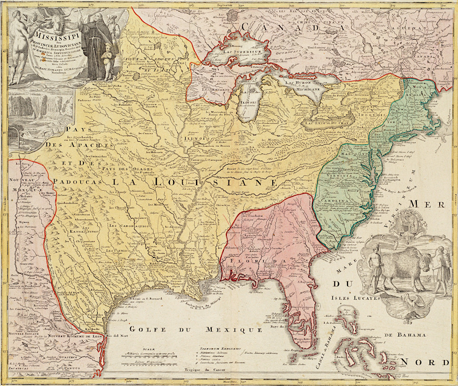 not surprisingly, France claimed Louisiana and assigned far less territory to Spain in the Mississippi Valley